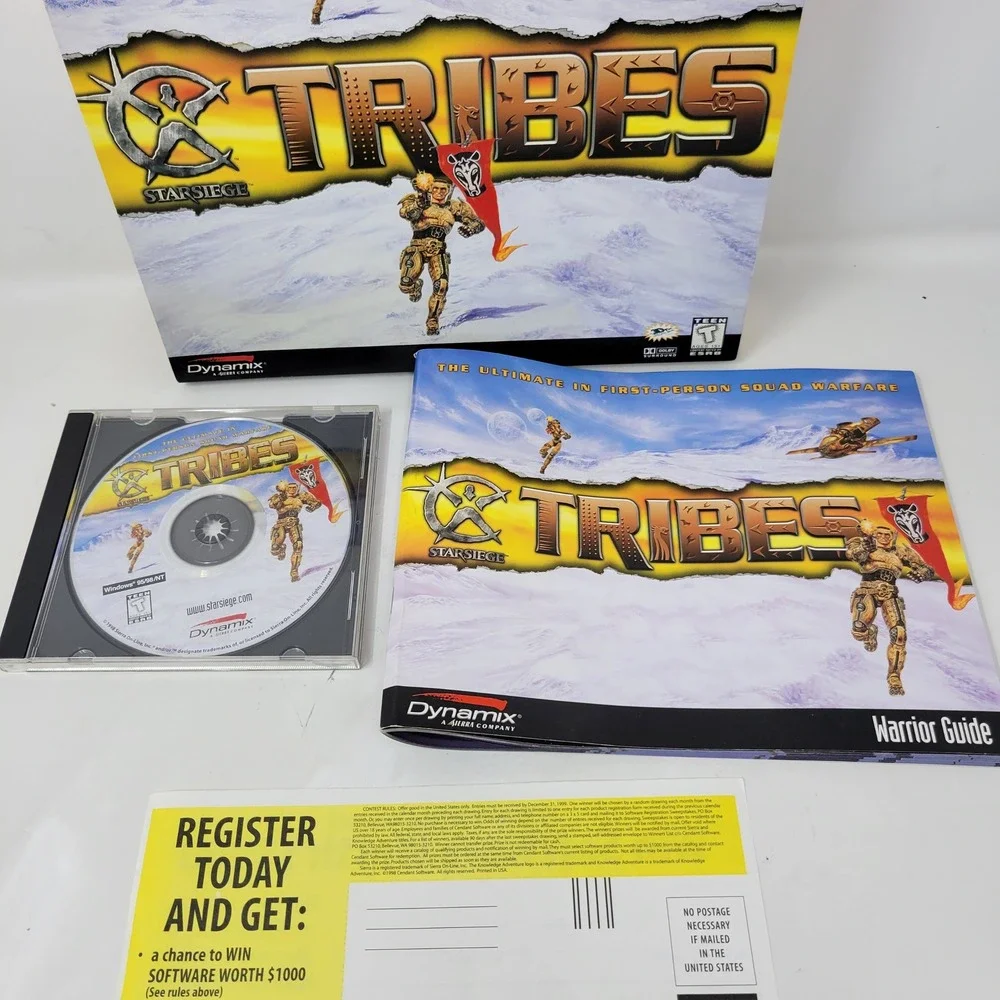 Starsiege Tribes PC Big Box 1998 Dynamix Sierra Windows 95 98 Complete